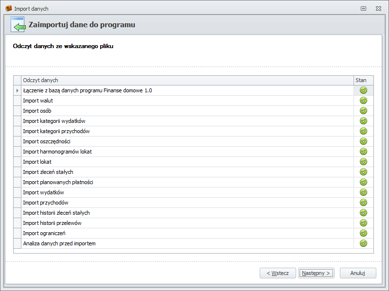 Odczyt danych ze wskazanego pliku
